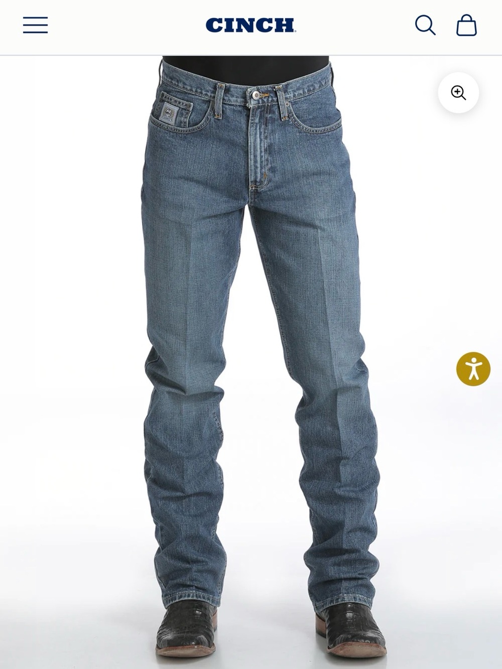 CINCH Men’s Silver Label jeans in Medium Stonewash